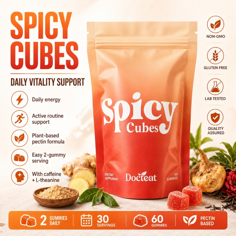 Green Herbal Wellness - Жевательные конфеты Docteat Spicy Cubes, 60