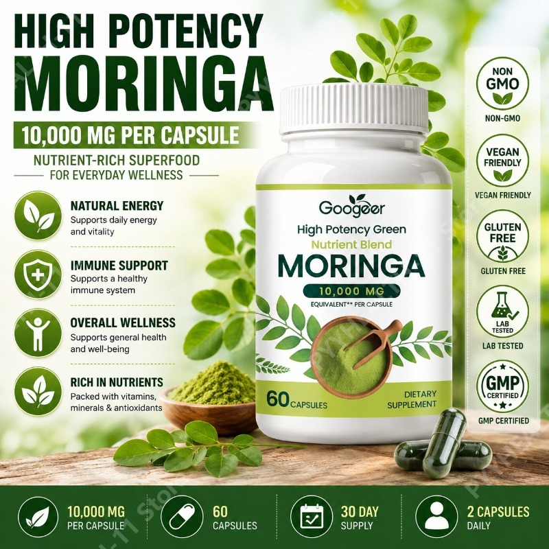 Herbal Wellness Formula - Премиум-добавка с морингой: натуральный экстракт листьев,