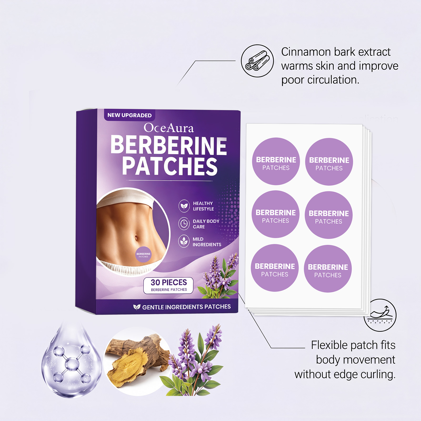 Патчи OceAura Berberine Care:  – обзор и цена Herbal Wellness Formula